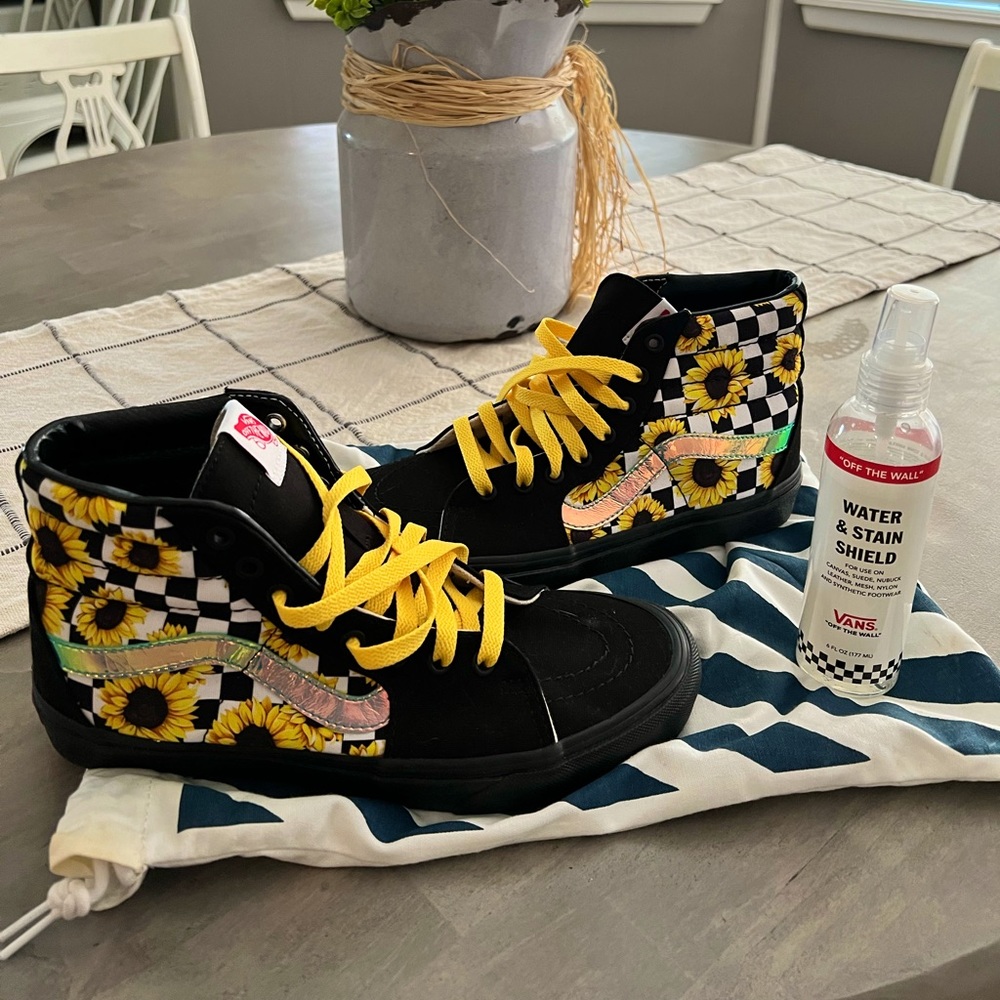 Custom holographic sunflower Vans